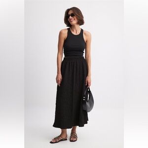 Na-Kd Elastic waist structured midi skirt